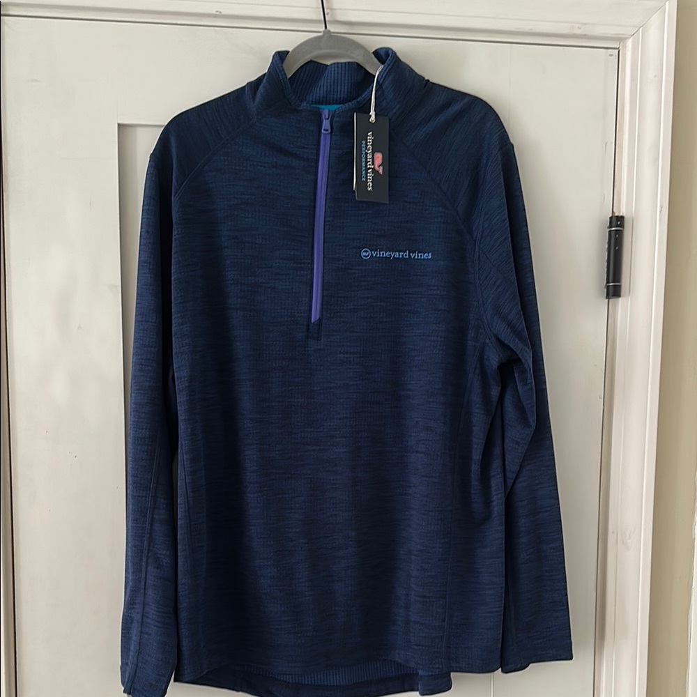 Vineyard Vines Men's Navy 1/2 zip sankaty
